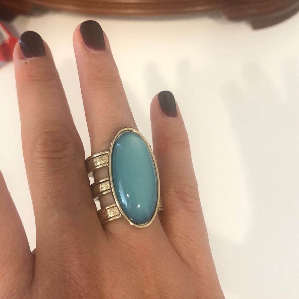 Blue and gold ring
